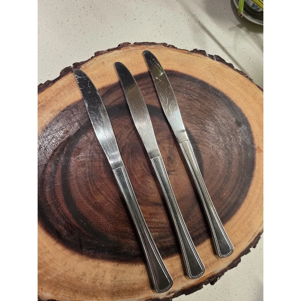 Vintage Stainless Steel Set of 3 Butter Knife Flatware 9